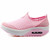 Pink check mesh slip on rocker bottom shoe sneaker 16
