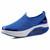 Blue check mesh slip on rocker bottom shoe sneaker 01