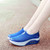 Blue check mesh slip on rocker bottom shoe sneaker 02