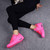 Pink pattern leather air sole sport shoe sneaker 1624 04