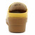 Yellow carving hollow cut leather slip on shoe loafer 06