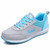 Grey blue pattern casual lace up shoe sneaker 01