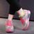 Pink pattern print air sole sport shoe sneaker 03