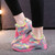 Pink pattern print air sole sport shoe sneaker 04