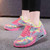 Pink pattern print air sole sport shoe sneaker 02