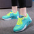 Green pattern print air sole sport shoe sneaker 03