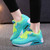 Green pattern print air sole sport shoe sneaker 02