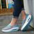 Blue weave check slip on rocker bottom shoe sneaker 05