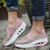 Pink weave check slip on rocker bottom shoe sneaker 05