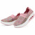 Pink weave check slip on rocker bottom shoe sneaker 12