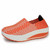 Orange weave check slip on rocker bottom shoe sneaker 01