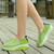 Green weave check slip on rocker bottom shoe sneaker 05