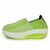 Green weave check slip on rocker bottom shoe sneaker 12