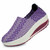 Purple weave check slip on rocker bottom shoe sneaker 14