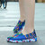 Blue multi color weave pattern slip on shoe sneaker 02