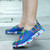 Blue multi color weave pattern slip on shoe sneaker 04