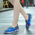 Blue multi color weave pattern slip on shoe sneaker 08