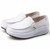 White simple canvas slip on rocker bottom shoe sneaker 05