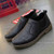 Black retro leather casual slip on dress shoe 13