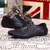 Black classic casual leather lace up shoe 05