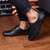 0Black classic casual leather lace up shoe 03