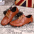 Brown classic casual leather lace up shoe 04