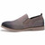 Grey retro leather slip on dress shoe 12