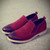 Red retro leather slip on dress shoe 07