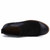 Black retro leather slip on dress shoe boot 12