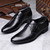 Black simple city leather lace up dress shoe 02