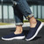 Men's blue knit pattern simple slip on shoe sneaker 03