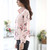 Pink floral pattern print long sleeve button shirt 08