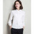 White lace stripe long sleeve doll collar cotton shirt 04