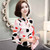 White red pattern butterfly necktie long sleeve shirt 07