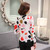 White red pattern butterfly necktie long sleeve shirt 11