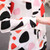 White red pattern butterfly necktie long sleeve shirt 12