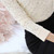 Beige floral lace hollow out long sleeve pullover shirt 09