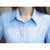 Blue simple plain color short sleeve shirt 1109 07