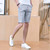 Grey short casual label print elastic waist 12