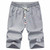 Grey short casual label print elastic waist 1007 16