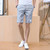 Grey short casual label print elastic waist 1007 09