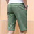 Green short casual label print stretch waist 04