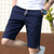 Navy short casual label print stretch waist 02