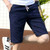 Navy short casual label print stretch waist 03