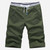 Army green short casual label print stretch waist 05