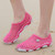Pink color hollow out slip on shoe sandal 03