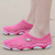 Pink color hollow out slip on shoe sandal 06