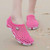 Pink color hollow out slip on shoe sandal 05