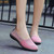 Pink check weave low cut slip on shoe sneaker 07