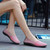 Pink check weave low cut slip on shoe sneaker 09